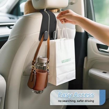 Car Seat Headrest Hook | Vegan Leather Hooks (Buy 1 Get 1 Free)