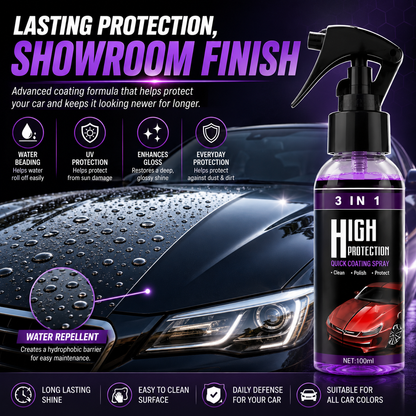 3-in-1 Car Coating Spray – Instant Shine & Protection | Buy 1 Get 1 FREE