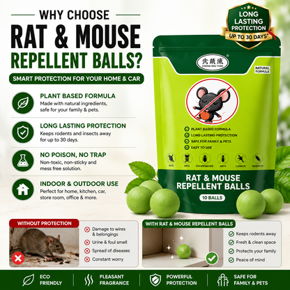 RatShield™ Rodent Repellent Balls 🐭🔥 FLAT 50% OFF (Limited Time Offer)
